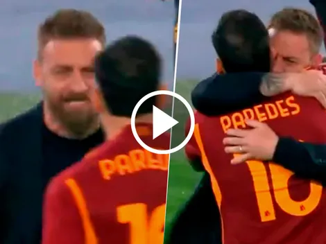 "A lo Boca": el tremendo abrazo de Daniele De Rossi con Leandro Paredes en la Roma