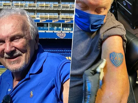 Vive en Estados Unidos desde 21 y con 83 años regresó a La Bombonera con el escudo de Boca tatuado