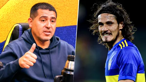 Juan Román Riquelme habló de Edinson Cavani. (Manuel Calabró y Getty)