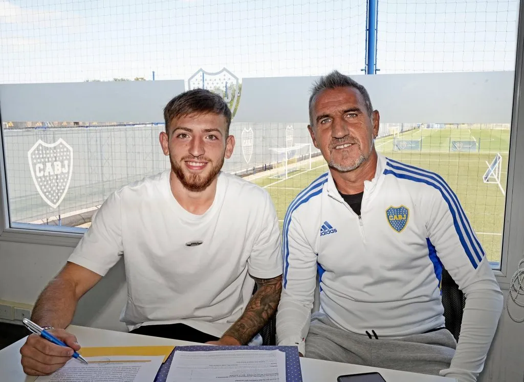 Rodríguez junto a Cascini, en Boca Predio. Foto: Prensa CABJ