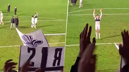 Ovación para Luis Vázquez en Anderlecht. Foto: Captura