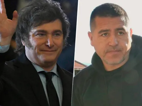 El palazo de Milei a Riquelme en Twitter por el nuevo telón de Boca: "No la ven"