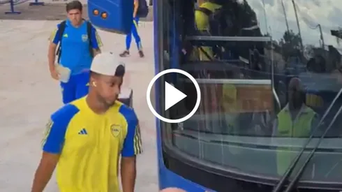 El grito de los hinchas de Boca a Fabra antes del partido.