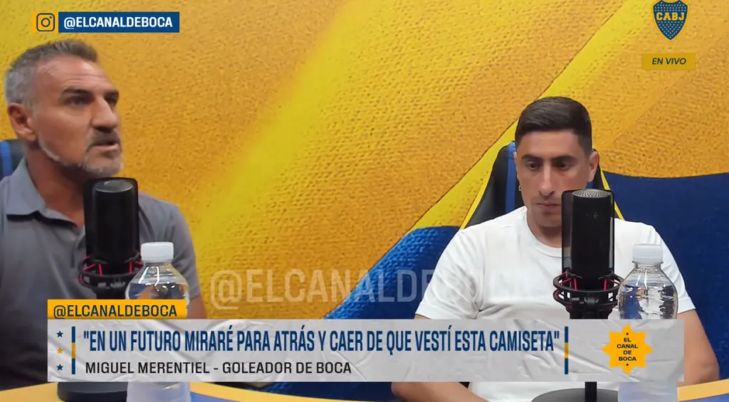 Merentiel pasó por el canal oficial de Boca.