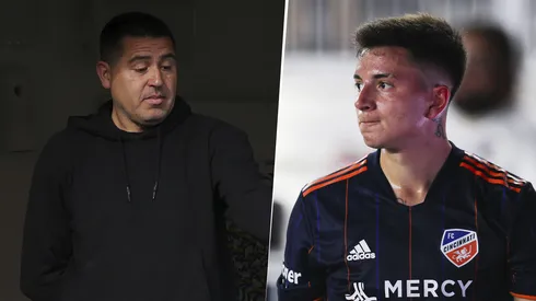 Juan Román Riquelme y Álvaro Barreal