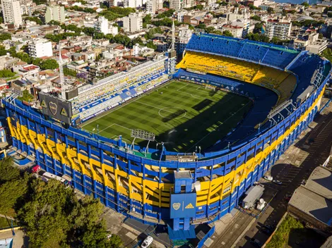 Foto: así quedó el campo de juego de La Bombonera tras el diluvio en Buenos Aires