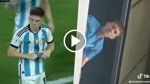 La viral secuencia que involucra a Valentín Barco. (Captura Tyc Sports)