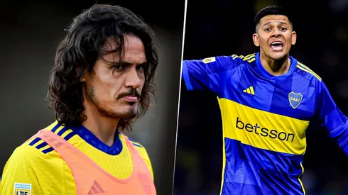 Edinson Cavani y Marcos Rojo en Boca