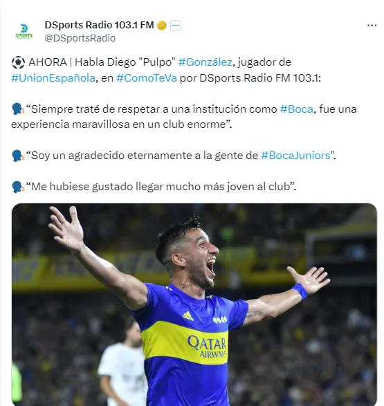 El Pulpo habló de su paso por Boca.