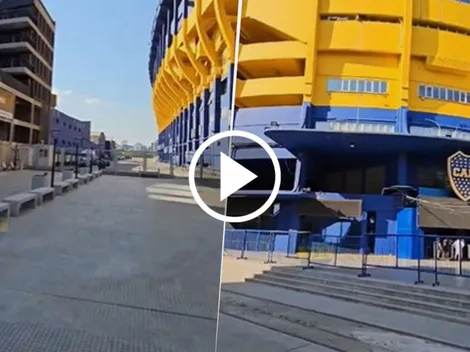 Así quedó la nueva explanada en la puerta principal de La Bombonera