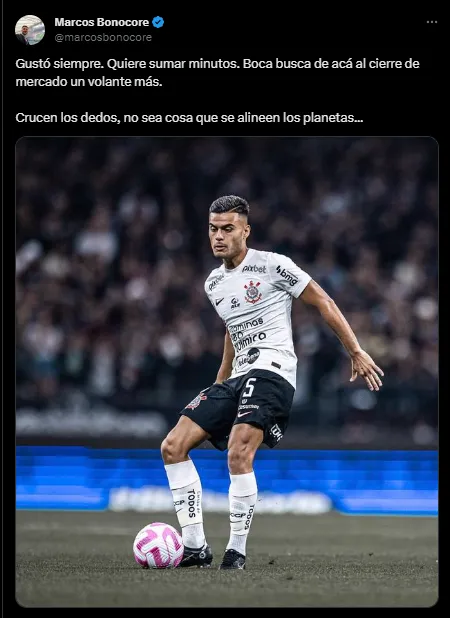 Boca se fija en Fausto Vera. (Captura)