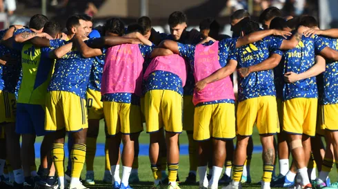 La arenga previa a cada partido por parte del plantel. Foto: Getty