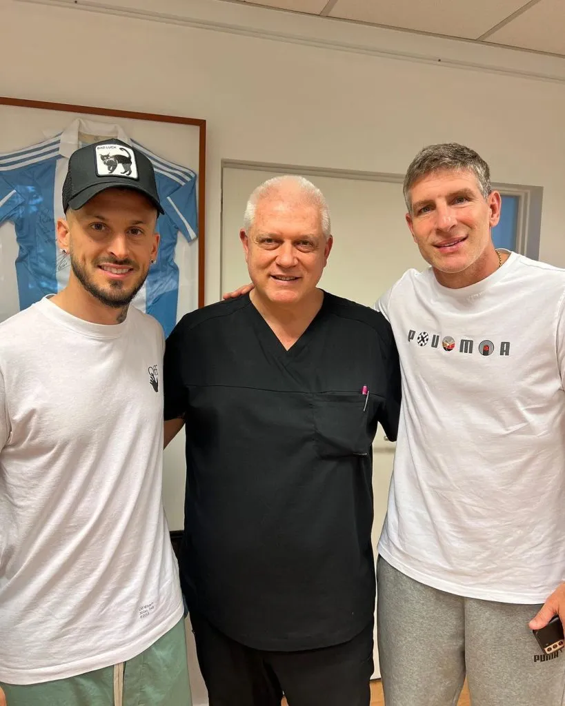 El Doctor Batista junto a Palermo y Bendetto. (Instagram)