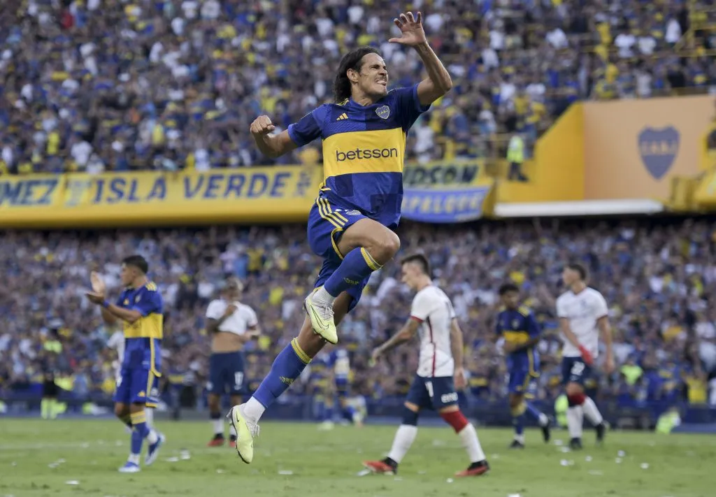 Edinson Cavani en Boca vs. San Lorenzo (Getty Images)