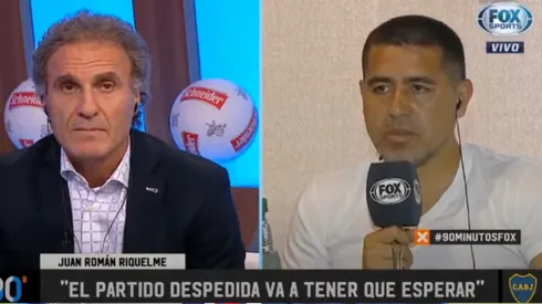 El viejo cruce entre Ruggeri y Riquelme.