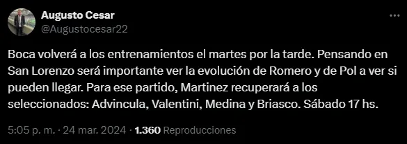 Romero y Pol serán evaluados. (Captura)