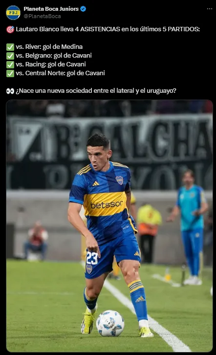 El gran dato de Blanco en Boca.
