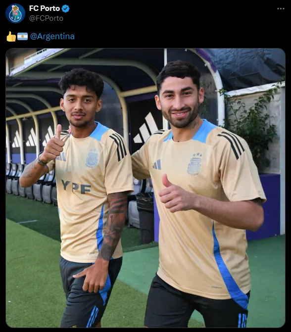 El posteo de Porto. (Captura)