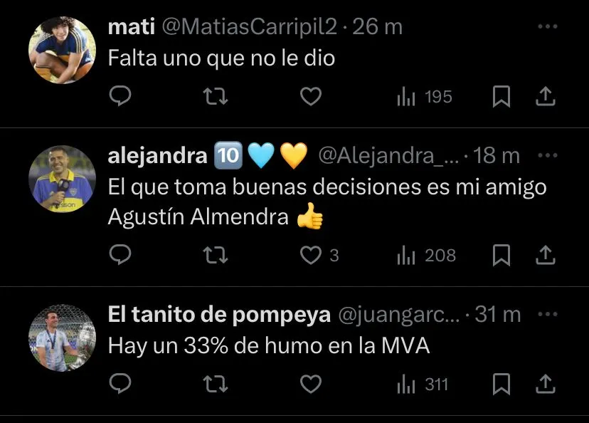 Los hinchas de Boca se acordaron de Almendra.