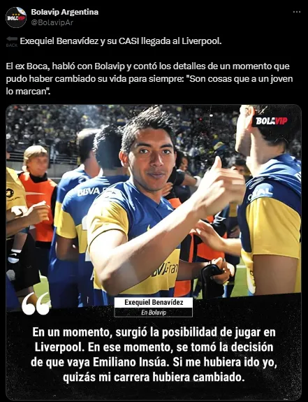 Pudo llegar a Liverpool. (Captura Bolavip)