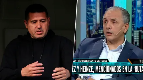 Riquelme y Ruocco se reunieron por el Chelo Weigandt. (Getty/Captura)