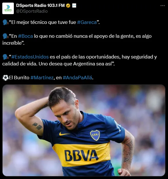 Juan Manuel Martínez habló de su llegada a Estados Unidos. (Captura)