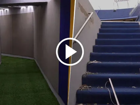 VIDEO | Boca, de estreno: así quedó el nuevo túnel que va al campo de juego de La Bombonera