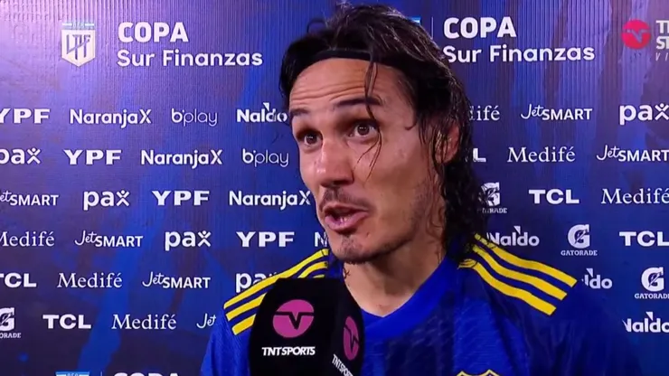El contundente mensaje de Cavani tras el triunfo de Boca. Foto: Captura