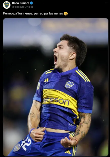El tuit viral de la cuenta de Boca. (Captura)