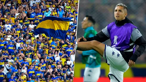 Los hinchas se acordaron de Almendra antes del partido del domingo. Foto: Getty