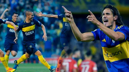 Dos goleadores: Benedetto y Cavani (Getty)