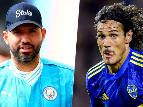 El tuit viral del Kun Agüero para Cavani en pleno partido: "Siempre"