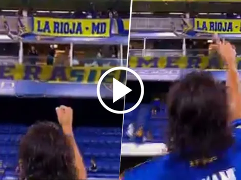 VIDEO | Con el puño apretado: el emotivo saludo de Cavani a Riquelme tras el triunfo ante Belgrano