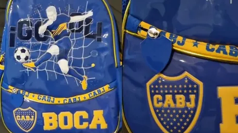 Una mochila de Boca muy especial. (TikTok)