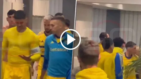 El enojo de los jugadores de Boca con el árbitraje.
