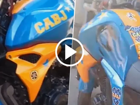 Locura por Boca: el hincha que viajó en su moto bostera hasta Córdoba para ver el partido ante Estudiantes