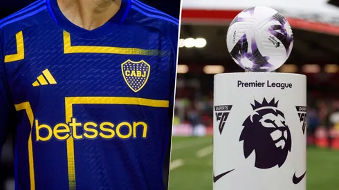 El escudo y la camiseta de Boca su jugaría en la Premier League