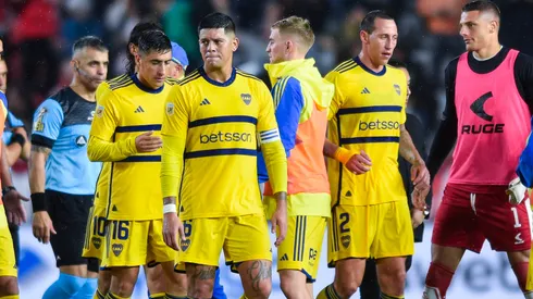 Miguel Merentiel sintió una molestia y se retiró de la práctica.