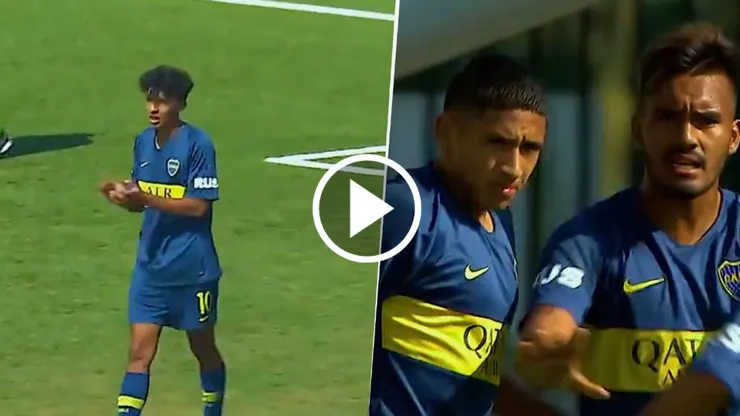 El video inédito de los juveniles de Boca contra europeos.