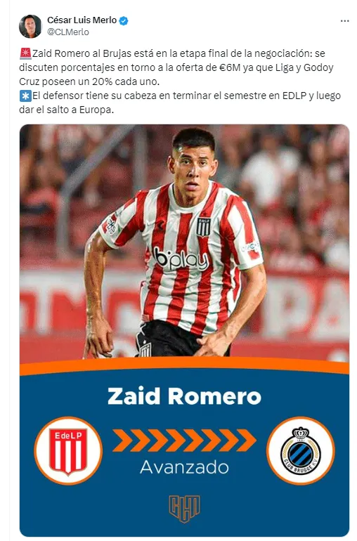 Romero, a un paso de Brujas.