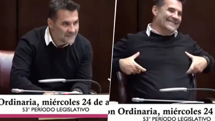 La burla de un diputado hincha de Boca.