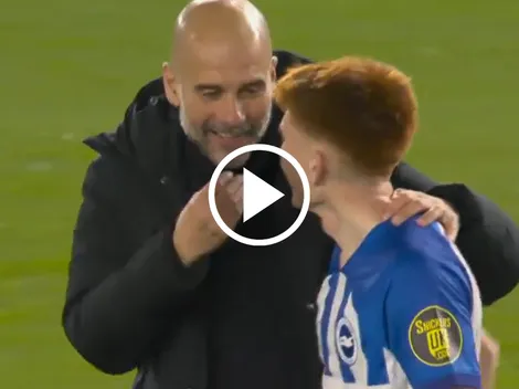 VIDEO | La charla de Guardiola y el Colo Barco después de la derrota del Brighton