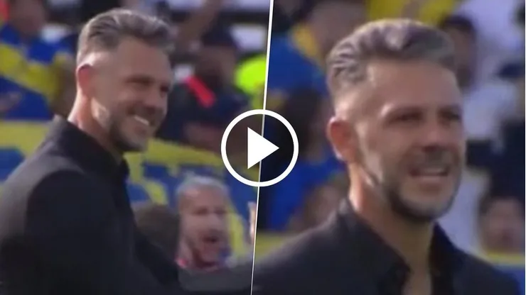 La reacción de Demichelis al gol de Merentiel