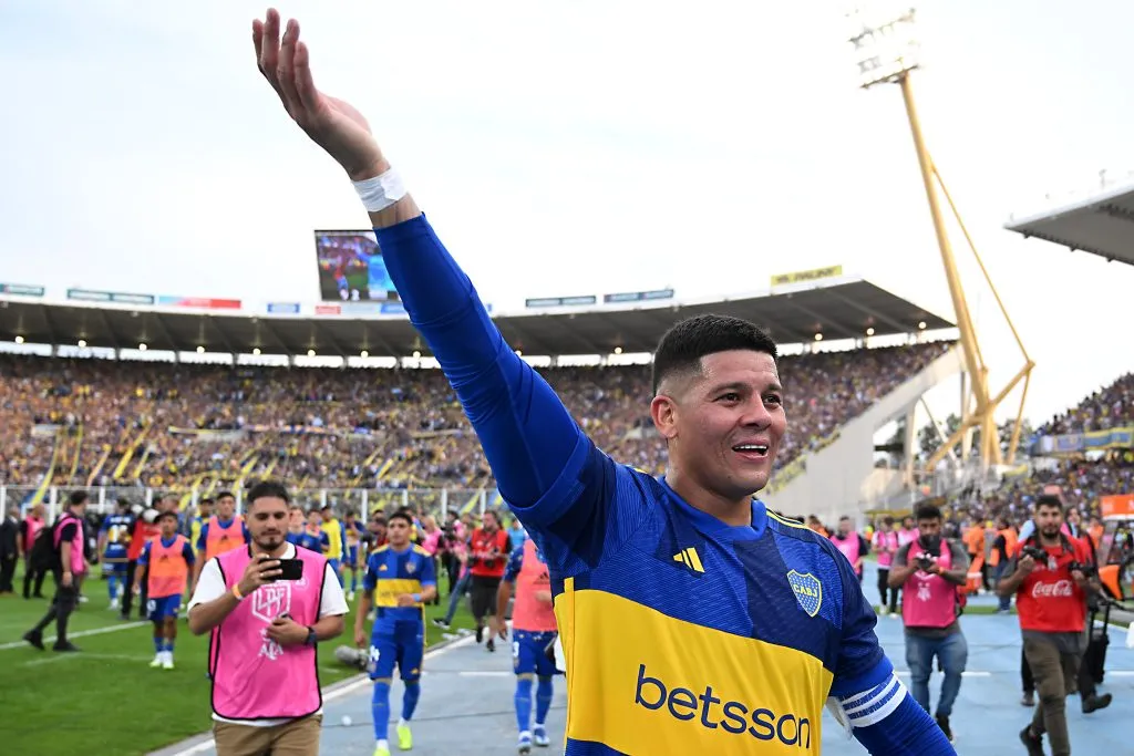 Marcos Rojo en el Superclásico entre Boca y River (Getty Images)