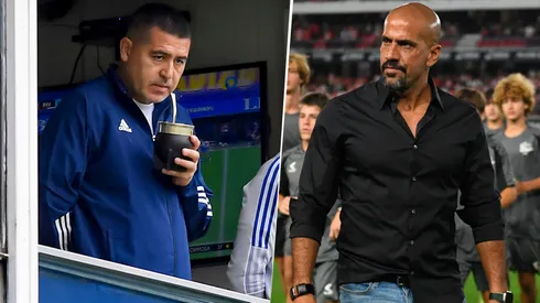 Riquelme y Verón hablaron antes de la semi de la Copa de la Liga.