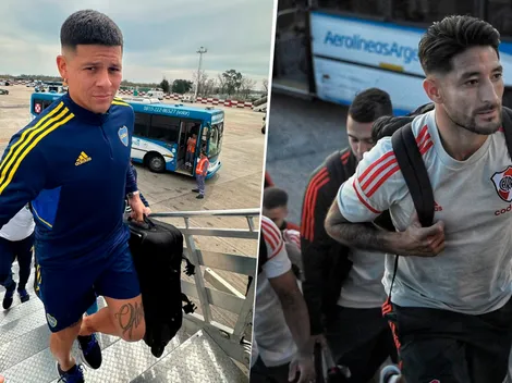 Los planteles de Boca y River se cruzaron en el aeropuerto: el cantito que se escuchó y la cargada tras el Superclásico