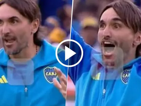 VIDEO | No se vio: la impensada reacción de Diego Martínez al gol de Cavani ante River