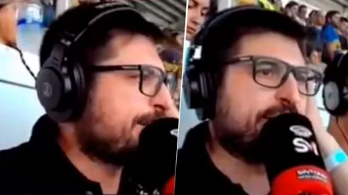 Tuvo que relatar los goles de Boca y los hinchas se burlaron.