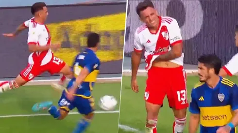 La patada de Nicolás Figal a Enzo Díaz