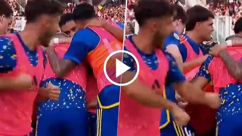 El festejo de gol de Marcelo Saracchi